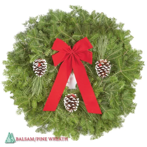 Decorated Balsam/Pine Wreath